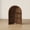 Walnut, variant on CHIC HOUSE Modular Arched Bookcase Hutch with Adjustable Shelves, 45" Tall Wood Bookcase Top Storage Shelf with Cable Management, White