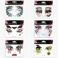 thumbnail image 2 of Pegatinas de maquillaje para escenario de fiesta de Halloween, pegatinas faciales con polvos destellantes, tatuajes temporales, calcomanías faciales con polvos cosméticos, diversión para festivales, 2 of 4