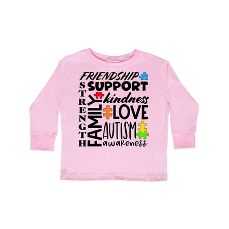 

Inktastic Autism Awareness Love Friendship Support Gift Toddler Boy or Toddler Girl Long Sleeve T-Shirt