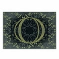 thumbnail image 1 of Number Cutting Board, 0 Surrounded by Classic Damask Victorian Shabby Floral Pattern, Decorative Tempered Glass Cutting and Serving Board, Small Size, Dark Blue Grey Yellow, by Ambesonne, 1 of 1