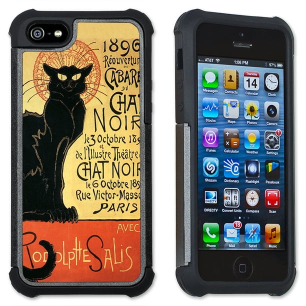 Apple Iphone 6 Plus Iphone 6s Plus Cell Phone Case Cover With Cushioned Corners Chat Noir Walmart Com Walmart Com