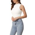 thumbnail image 4 of INSPIRE CHIC Women's Crop Faux Fur Sleeveless Top White S, 4 of 5