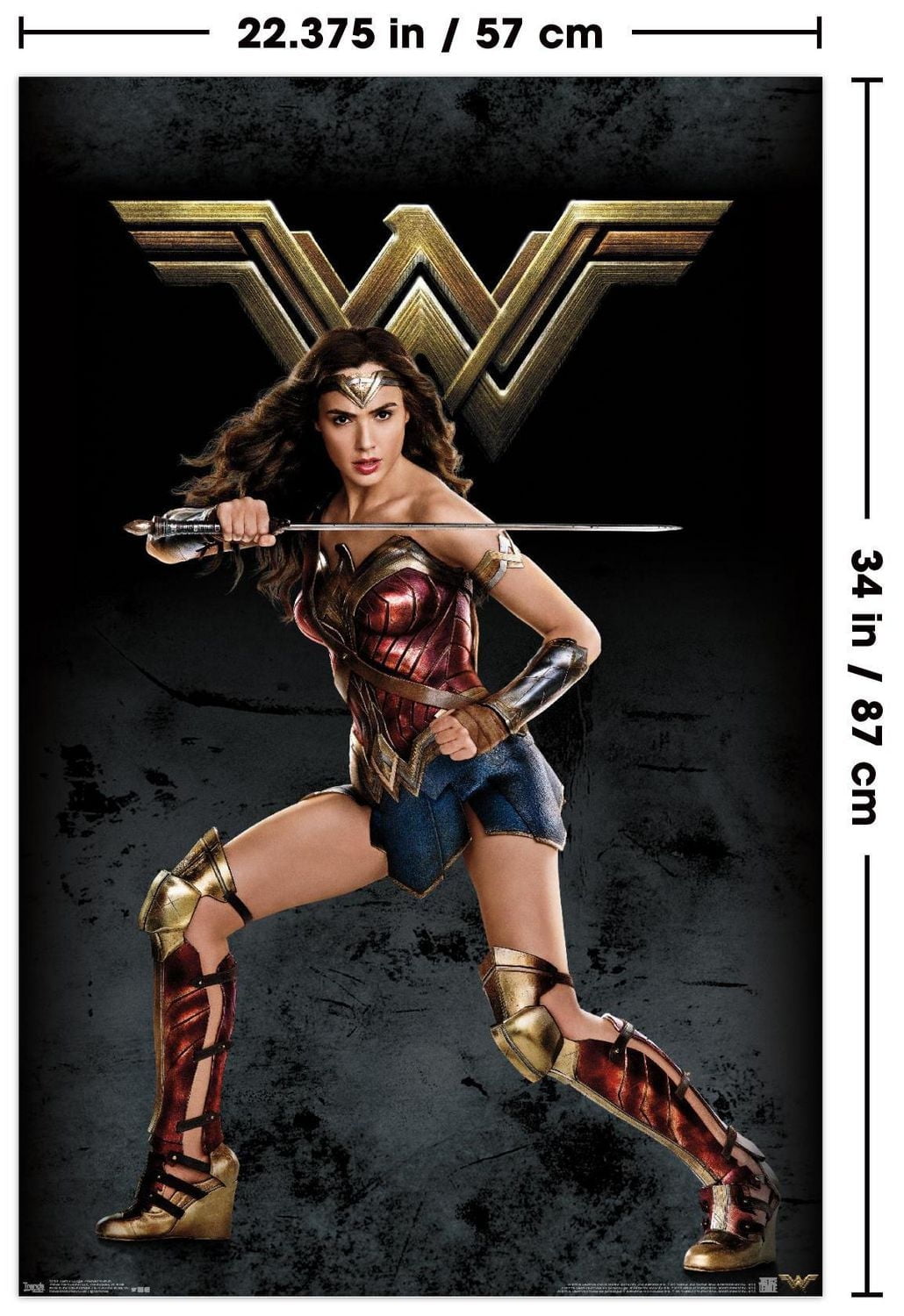 DC Comics Movie Justice League - Wonder Woman Wall Poster, 22.375" x 34"