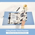 thumbnail image 5 of Cute Bulldog Face 2 Pack Pencil Pouch for 3 Ring Binder Smooth Zipper Folders with Pockets Clear Window Pencil Case, 5 of 6
