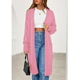 thumbnail image 3 of PRETTYGARDEN Women's Long Cardigans Fall Oversized Long Sleeve Open Front Lightweight Sweaters Knit Winter Coats, 3 of 8