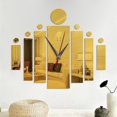 thumbnail image 4 of Coofit Wall Clock Sticker Set DIY Rectangle Round 3D Mirror Sticker Wall Decoration, 4 of 4