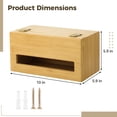 thumbnail image 4 of Wooden Trash Bag Dispenser, Rectangular Plastic Bags Holder with Hinged Lid, Wall Mounted Trash Bag Organizer Storage for Kitchen, Pantry, Utility Room, 4 of 5