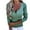 Green, variant on AherBiu Plus Size Tops for Women Ribbed Long Sleeve Button Notch V Neck Blouse Shirts Going out Tops