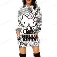 thumbnail image 3 of Sudadera con capucha para mujer, con estampado de HELLO KITTY, sudadera con capucha de manga larga de marca, sudaderas casuales elegantes y lindas para mujer, sudaderas con capucha, vestido de otoño, 3 of 5