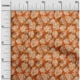 thumbnail image 2 of oneOone Cotton Poplin Orange Fabric Tropical Leaf Quilting Supplies Print Sewing Fabric By The Yard 56 Inch Wide, 2 of 5