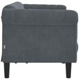 thumbnail image 3 of vidaXL Sofa 3-Seater Dark Grey Velvet, 3 of 5