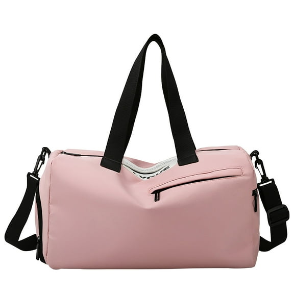 LACKUST Travel Duffel Bag, Sports Tote, Gym Bag, Weekender, Overnight, Wet/Dry Separation, Yoga, For Hand-Held Use,Pink