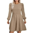 thumbnail image 1 of Soldes! Cameland Robe à Capuche pour Femme, Mode, Unie, Manches Longues, Col Rond, à Cordon, Chandail, 1 of 5