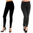 thumbnail image 5 of Womens Basic Cotton Full Length Black Leggings Spandex Pants Yoga Slim Small, 5 of 7