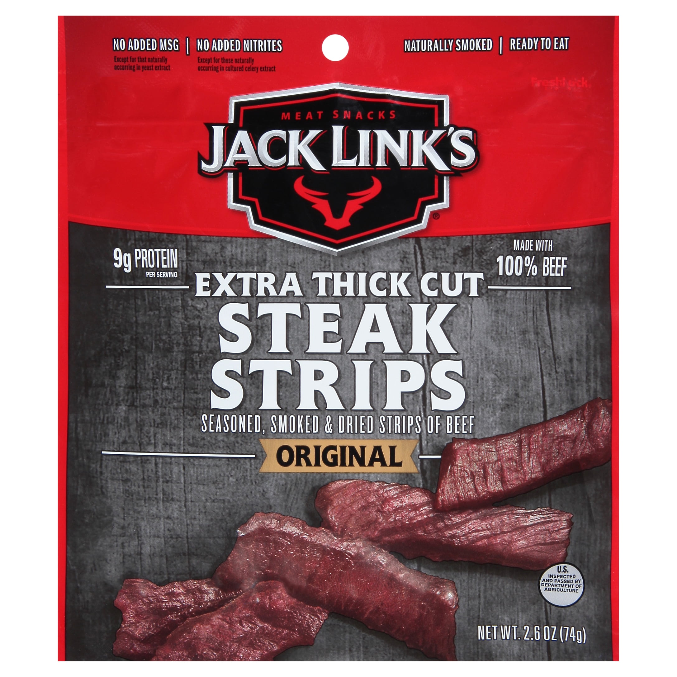 Jack Links Beef Strips, Original, 2.6 oz