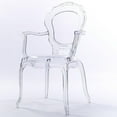 thumbnail image 2 of Heavenly Collection - Clear Plastic Arm Chair Princess - Set Of 2 for Dining Area, 2 of 12