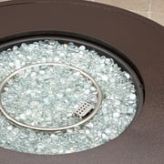 Better Homes & Gardens Colebrooke 37 Round 50,000 BTU Propane Gas Fire Pit Table with Glass Beads, Metal Lid and Protective Cover