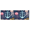 thumbnail image 6 of Yayeee Kitchen Valance Rod Pocket 54" x 18" Living Room Window Curtain, Blue Anchor, 6 of 6