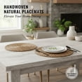 thumbnail image 5 of SPOKKI 10Pcs 13inch Woven Placemats Round, Natural Water Hyacinth Weave Placemat for Dining Table, Large Handmade Woven Placemats Heat Resistant Non-Slip, 5 of 7