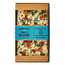 Marketside Artichoke Spinach Tomato Flatbread Pizza, White Garlic Sauce, 11 oz (Fresh)