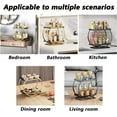 thumbnail image 5 of 2 Tier Countertop Organizer for Bathroom Counter, The Organizer for Bedroom, Bathroom Shelves, Make up Counter Shelf Perfume Holder Rack Cosmetic Display Tray for Bathroom, Metal Gold, 5 of 5
