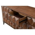 thumbnail image 2 of Origins by Alpine Trig Wood 6 Drawer Dresser in Antique Brown, 2 of 4