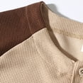 thumbnail image 5 of Miluxas Men’s Waffle Henley Shirts, Long Sleeve Button Tops Casual Basic T-Shirts Lightweight Knit Pullover Khaki, 5 of 8