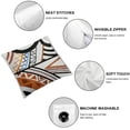 thumbnail image 6 of nygtbtfer Set of 2Throw Pillow Covers Mid Century Black and White Brown Abstract Art Decorative Pillow Cases Home Decor Standard Pillowcases White, 6 of 7
