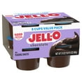 JellO Original Chocolate Pudding Cups Snack Value Pack, 8 Ct Cups