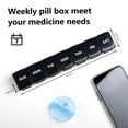 thumbnail image 4 of Sukuos Pill Organizer Set, Extra Large Weekly Medicine Box for Vitamins and Supplements, 2 Pieces, 4 of 9