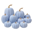 thumbnail image 2 of PPKVUFD 10 Pcs Assorted Sizes Artificial Pumpkins Decorative Pumpkins Faux Foam Pumpkins for Gifts Fall Baby Shower Thanksgiving Halloween Table Centerpiece Shelf Mantel Decoration, 2 of 9