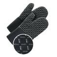 thumbnail image 2 of Oven Gloves Heat-Resistant 300 ° C Potholders & Oven Gloves Set of 4 Oven Gloves Dutch Oven Mitts Oven Gloves Oven Gloves Baking Gloves Cooking Gloves (Black Set), 2 of 4