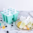 thumbnail image 5 of 6 celdas, molde para paletas de helado hecho en casa, molde para paletas de silicona reutilizable, verde, oso de fresa Electrónica, 5 of 5