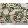 thumbnail image 3 of Soimoi Poly Georgette Fabric Quatrefoil & Peacock Bird Fabric Prints by Yard 42 Inch Wide, 3 of 3