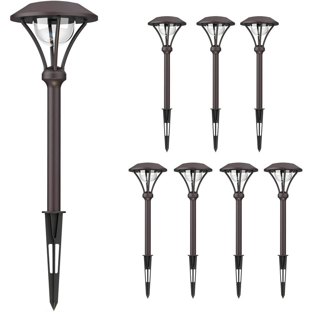 GOODSMANN 8 Pack Low Voltage Pathway Lights Landscape Lighting 1 Watt