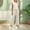 Beige, variant on SEMPAI Two Piece Lounge Sets for Women Summer Outfits Set Mock Neck Tops Wide Leg Crop Vacation Travel Pant Set