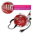 thumbnail image 5 of Byootique Red Electric Acrylic Nail Drill Manicure Pedicure Kit Pedal File Buffer 6 Bits, 5 of 10