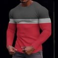 thumbnail image 2 of Mens Waffle Long Sleeve Shirt Crew Neck Thermal Underwear Casual Pullover Knit Fitness Loungewear Top, 2 of 5
