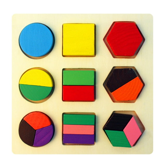 PVCS 1Wooden Educational Puzzle Toy Matching Board For Children Geometry Design Gift for Kids