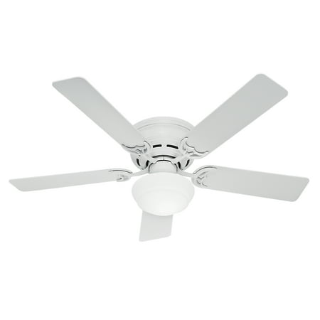 Hunter 52 Low Profile Iii Plus White Ceiling Fan With Light Hunter 52 Low Profile Iii Plus White Ceiling Fan With Light