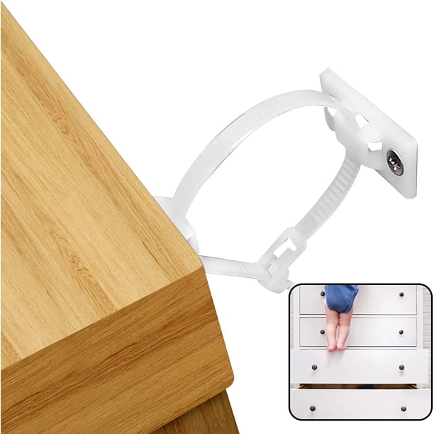 6 Pack Furniture Straps Anti Tip Furniture Wall Anchors, Adjustable