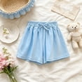 thumbnail image 6 of hoksml Boys Girls Cotton Back to School Shorts Elastic Waist Casual Playwear Shorts with Pockets, 6 of 6