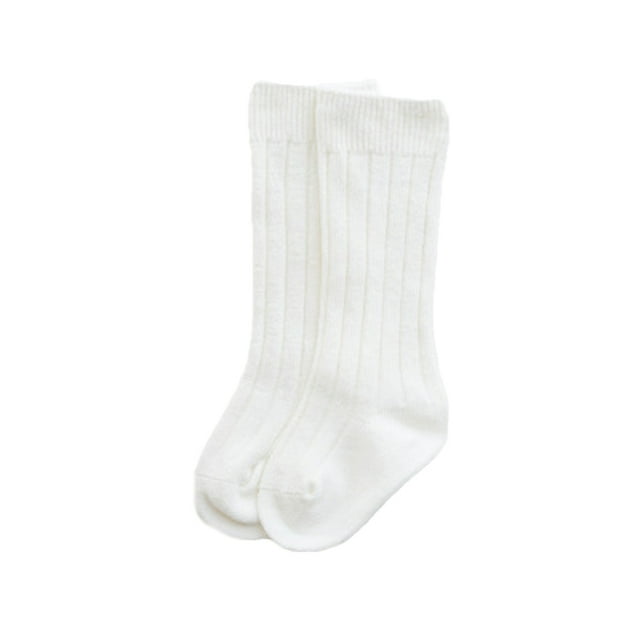 Sylvamorning Baby Girls Thermal Socks Monochrome Foot Protection Knee Stockings