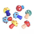 thumbnail image 2 of U8MO 5pcs Colorful Mushroom 17x13mm Handmade Lampwork Glass Loose Beads DIY Jewelry-Red Lake Blue, 2 of 5