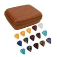thumbnail image 3 of Guitar Pick Bag Set Guitar Pick Bag Guitar Pick Holder Case Guitar Picks Holder Guitar Pick Bag Set Large Space Waterproof  Protection EVA Cloth Storage Holder Case With 15 Pcs, 3 of 8