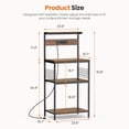 thumbnail image 2 of CONCETTA 23" Baking Rack, Microwave Oven Rack, Pot Rack, Baking Utensils, Kitchen Household Use, Three Layers, Rustic Brown, 2 of 8