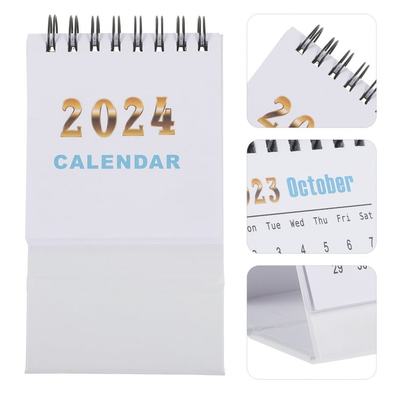 1 Book of Free Standing Calendar 2024 Desktop Calendar Desktop Calendar  Desk Calendar for Office