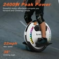 thumbnail image 3 of Kingsong 14DPRO Electric Unicycle for Adults City Commuter Onewheel 25 miles Range EUC 2400W Motor, 3 of 12