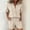 A1_Khaki, variant on VISALY Womens 2 Piece Linen Short Sets Roll-Up Short Sleeve Button Down Collared Shirt Elastic High Waist Shorts Set Lightweight Casual Summer Tracksuit Beach Vacation Two Piece Outfit Black L