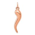 thumbnail image 1 of Quality Gold C3040R 14K Rose Gold 3D Italian Horn Charm, 1 of 1